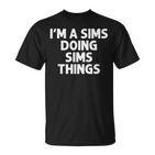 Sims  Last Name Family Tree Birthday Reunion Idea T-Shirt