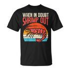 When In Doubt Shrimp Out Retro Bjj Brazilian Jiu Jitsu  T-Shirt