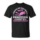 Women's Diese Prinzessin Kommt In Diving Fins Sports Diving S T-Shirt