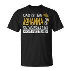 Women's First Name Johanna Name Day Das Ist Ein Johanna Ding With-Neck T-Shirt