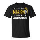 Women's First Name Marion Name Day Saying Das Ist Ein Marion Ding T-Shirt