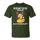 Reindeer Was Ausverkauft Elk Saying Christmas T-Shirt