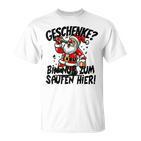 Geschenke Nur Zum Saufen Hier Bier Alkohol German Langu T-Shirt