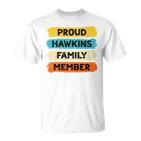 Hawkins Retro Hawkins Last Name Hawkins T-Shirt