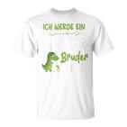 Kinder Ich Werde Ein Großer Bruder 2025 Dinosaur Baby  T-Shirt