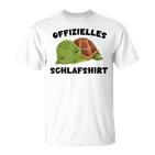 Offizielles Schlaf Schildkröte Turtle Gray S T-Shirt