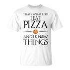 Pizza Das Ist Was Ich Essen Und Weiß Dinge German Gray T-Shirt