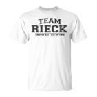 Team Rieck Stolze Familie Nachname Geschenk T-Shirt