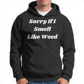 Sorry If I Smell Like Weed Sarcasm On Back Hoodie