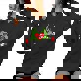 Christmas Nana Elf With Cute Heart Hands Christmas Women Hoodie