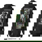 Tarot Card The Toker 420 Cannabis Skeleton Stoner Weed Goth Sweatshirt