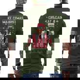 Make Christmas Great Again Trump Pajamas Ugly Men's T-shirt Back Print