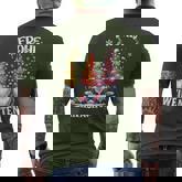 Frohe Weihnachten German Gnome Christmas Decorations Germany Men's T-shirt Back Print