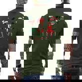 Merry Christmas Black Afro African Santa Hat Elf Melanin Kid Men's T-shirt Back Print