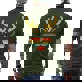 Reindeer Sunglasses Retro Sunset Christmas Family Matching Men's T-shirt Back Print