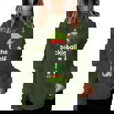 The Pickleball Elf Christmas Grandma Pajama Grandpa Xmas Women Sweatshirt