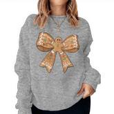 Cute Coquette Bow Gingerbread Christmas Girl Kid Ns Women Sweatshirt