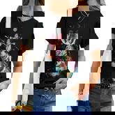 Giraffe Woman Colorful Watercolor Giraffe Women T-shirt