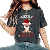 Merry Christmas Reindeer Xmas Family Women Women's Oversized Comfort T-Shirt