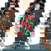 Sorry Santa I've Been Feral Groovy Xmas Christmas Women's Oversized Comfort T-Shirt