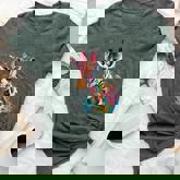 Giraffe Woman Colorful Watercolor Giraffe Bella Canvas T-shirt