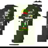 The Pickleball Elf Christmas Grandma Pajama Grandpa Xmas T-Shirt