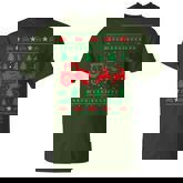 Tractor Riding Reindeers Farmers Ugly Christmas Sweater Boys T-Shirt