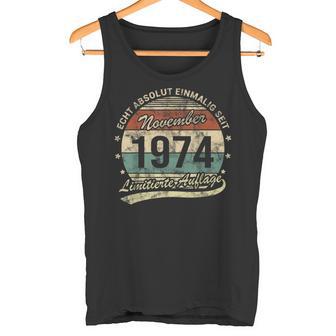 50Th Birthday Real Absolut Einmalig Seit November 1974 Tank Top - Geschenkecke