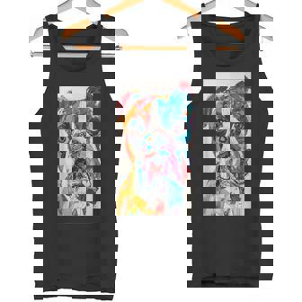 Abstract Expressionism Portrait English Bulldog Tank Top - Monsterry