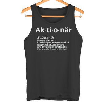 Aktionär Idea Etf Aktien Investor Tank Top - Geschenkecke