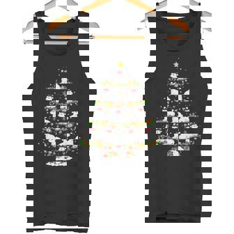 Arctic Hare Lover Lighting Santa Arctic Hare Christmas Tree Premium Tank Top - Monsterry