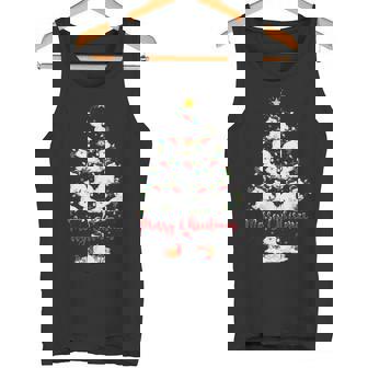 Arctic Hare Xmas Lighting Santa Arctic Hare Christmas Tree Tank Top - Monsterry