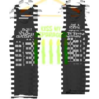 Asparagus Vegetable Humor Kiss My Asparagus Tank Top - Monsterry