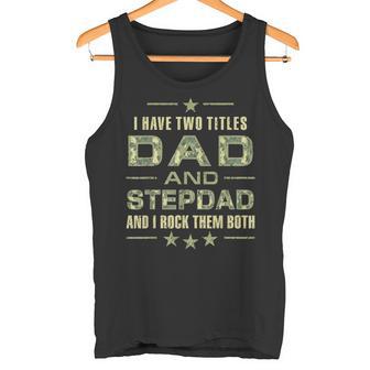Best Dad And Stepdad Christmas From Wife For Husband Tank Top - Monsterry