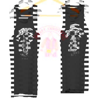BIKER Rocking Santa MC BACKPRINT Tank Top - Monsterry