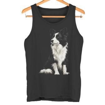 Border Collie Dog Pet Illustration Border Collie Tank Top - Geschenkecke