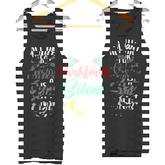 Christmas Silent Night Rest Relaxation Peace Tired Mom Life Tank Top - Monsterry