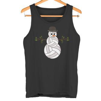 Christmas Volleyball Snowman Volleyball Christmas Tank Top - Monsterry