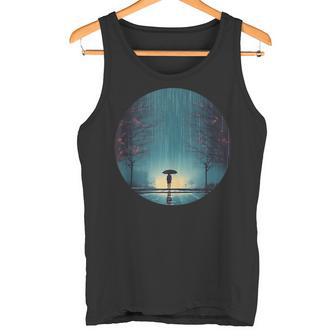 Cool Wet Road For Rainy Days And Flurries Lovers Tank Top Tank Top - Monsterry