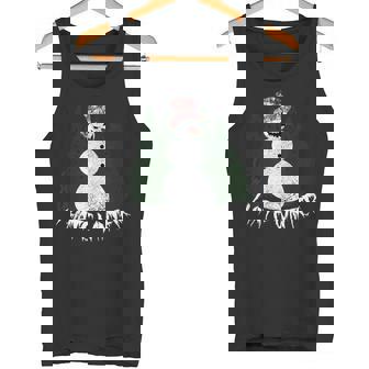 Creepy Snowman Happy About Cold Winter I Hate Winter Tank Top - Monsterry