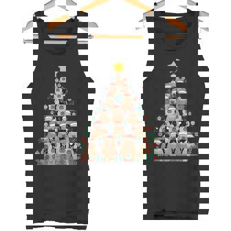 Cute Unique Capybara Christmas Tree Festive And Fun Tank Top Tank Top - Monsterry