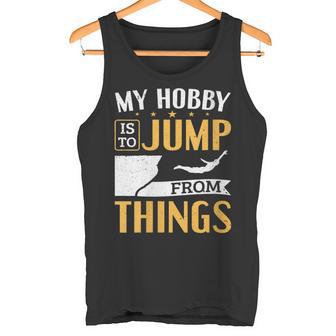 Damen Cliff Jump Mein Hobby Iston Dingen Zu Springen Klippenspringen Mit-Ausschnitt Tank Top - Geschenkecke