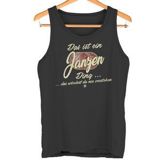 Damen Das Ist Ein Janzen Ding Lustiges Familie Janzen Mit-Ausschnitt Tank Top - Geschenkecke