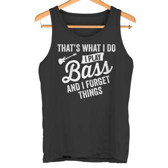 Damen Das Ist Was Ich Tue Ich Spiele Bass Undergesse Dinge Mit-Ausschnitt Tank Top - Geschenkecke