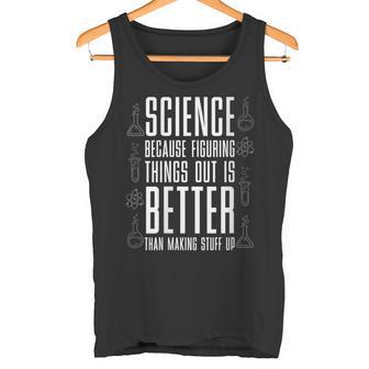 Damen Wissenschaft Weil Es Besser Ist Dinge Zu Erfinden Nerd Mit-Ausschnitt Tank Top - Geschenkecke