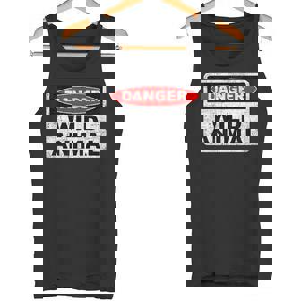 Danger Wild Animal Sign T Shirt Tank Top - Monsterry