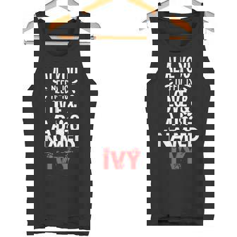 Dog Name Ivy All You Need Is Love Tank Top - Monsterry
