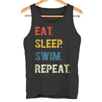 Eat Sleep Swim Repeat Schwimmer Schwimmen Tank Top - Geschenkecke