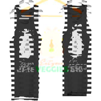 Eat Your Veggies Rabbit Vegan Vegetable Green Organic Food Premium Tank Top - Monsterry