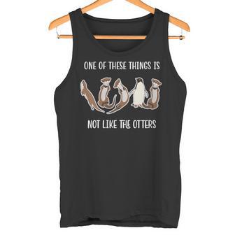 Eines Dieser Dinge Ist Nicht Wie Die Lustige Neuheit Otter Mit-Ausschnitt Tank Top - Geschenkecke